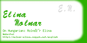 elina molnar business card
